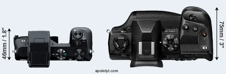 Compare V2 versus E-M1X top