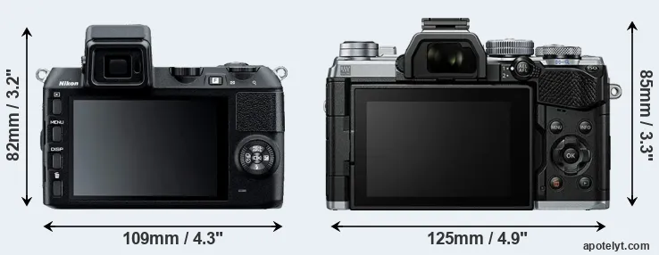 Comparison V2 or E-M5 III rear