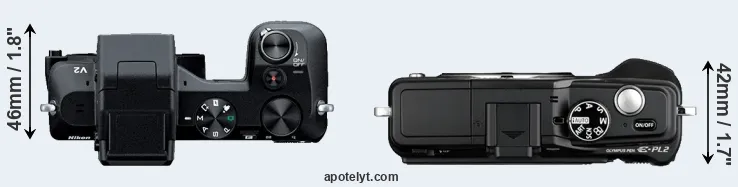 Compare V2 versus E-PL2 top