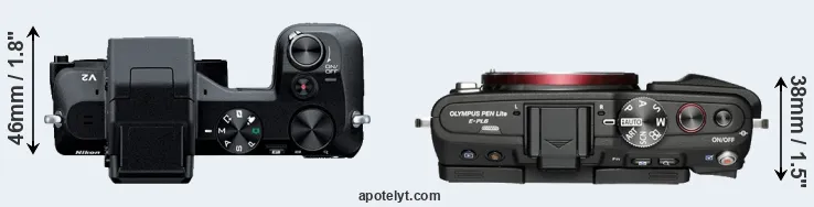 Compare V2 versus E-PL6 top