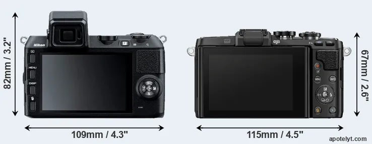 Comparison V2 or E-PL7 rear