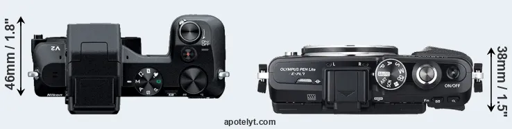 Compare V2 versus E-PL7 top