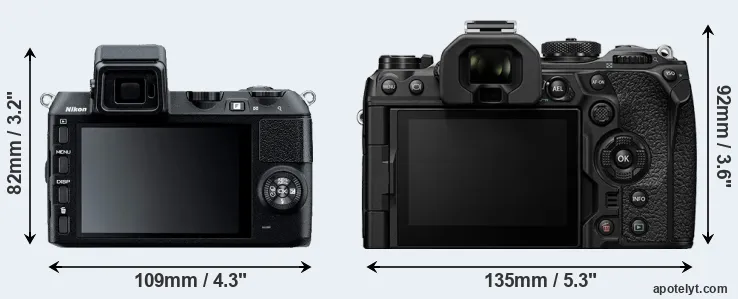 Comparison V2 or OM-1 rear