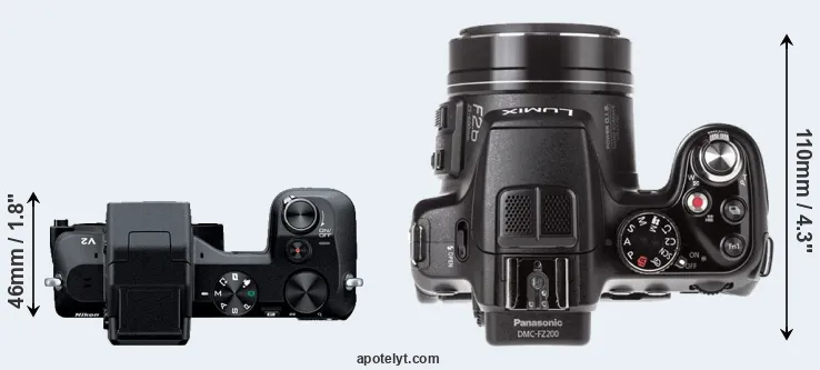Compare V2 versus FZ200 top