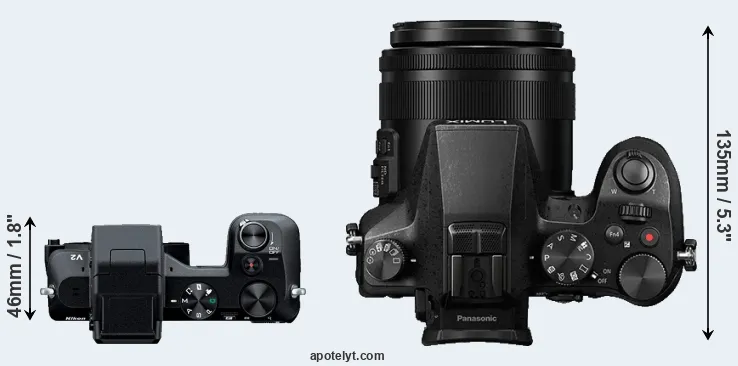 Compare V2 versus FZ2000 top