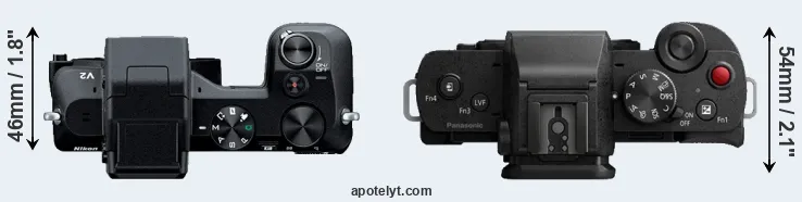 Compare V2 versus G100 top