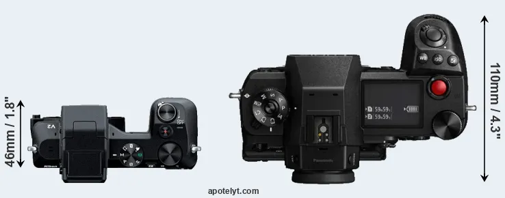 Compare V2 versus S1H top