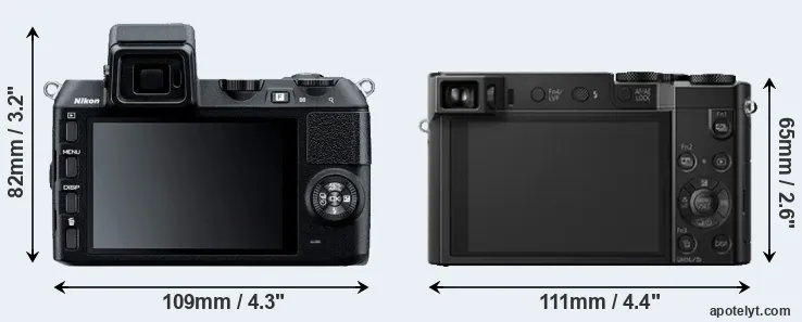 Comparison V2 or TZ100 rear