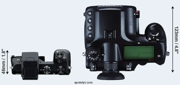Compare V2 versus 645Z top