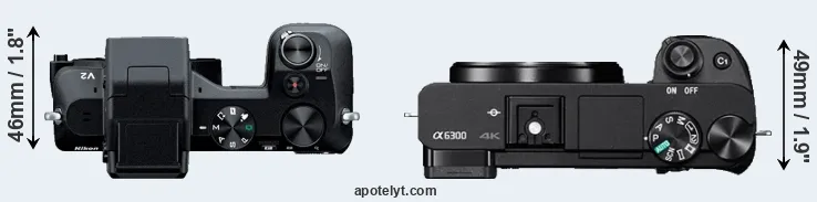 Compare V2 versus A6300 top