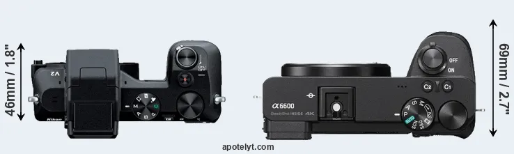 Compare V2 versus A6600 top