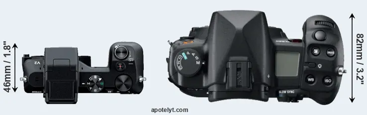 Compare V2 versus A850 top