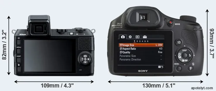 Comparison V2 or HX350 rear