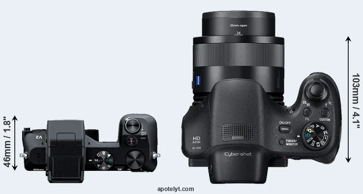 Compare V2 versus HX350 top