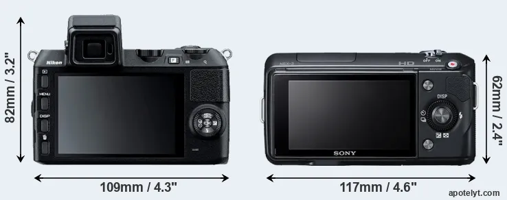 Comparison V2 or NEX-3 rear