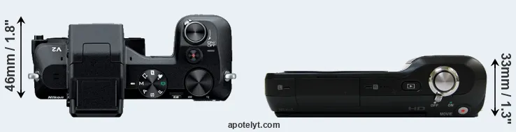 Compare V2 versus NEX-3 top