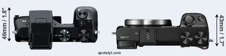 Compare V2 versus NEX-7 top