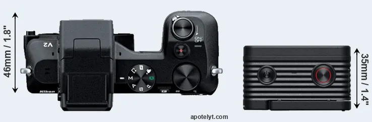 Compare V2 versus RX0 II top