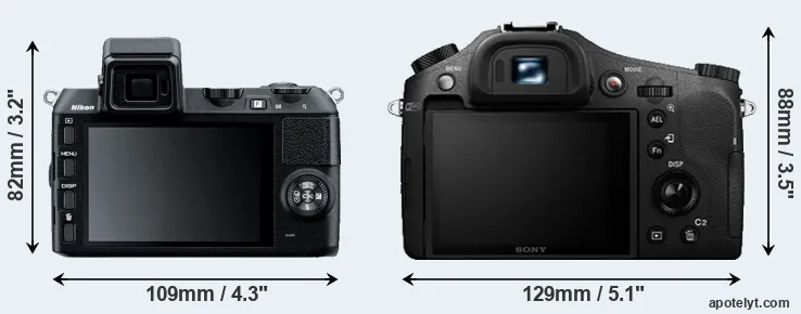 Comparison V2 or RX10 II rear
