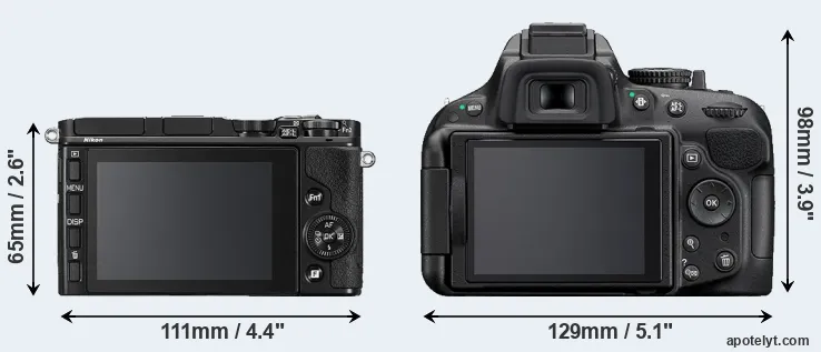 Comparison V3 or D5200 rear