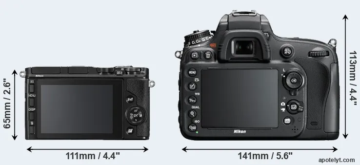 Comparison V3 or D600 rear