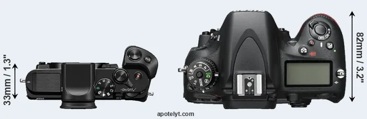 Compare V3 versus D600 top