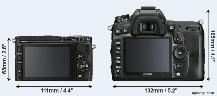 Comparison V3 or D7000 rear