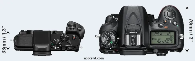 Compare V3 versus D7200 top