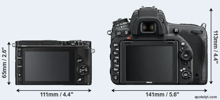 Comparison V3 or D750 rear