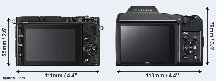 Comparison V3 or L840 rear