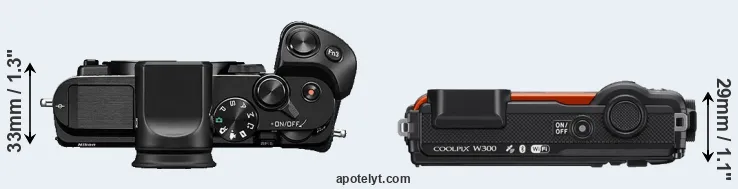 Compare V3 versus W300 top