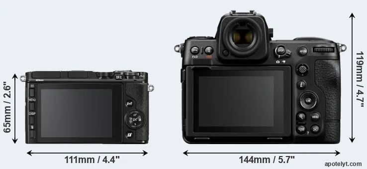 Comparison V3 or Z8 rear