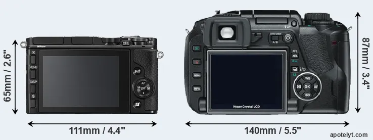 Comparison V3 or E-330 rear