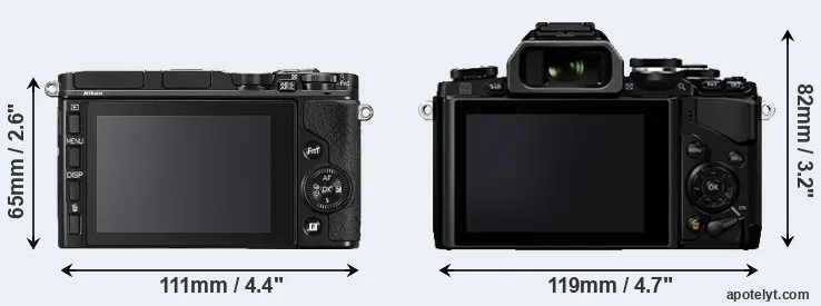 Comparison V3 or E-M10 rear