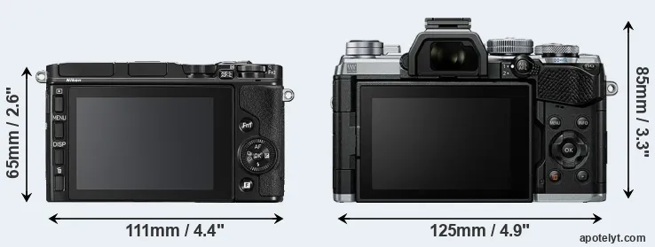 Comparison V3 or E-M5 III rear