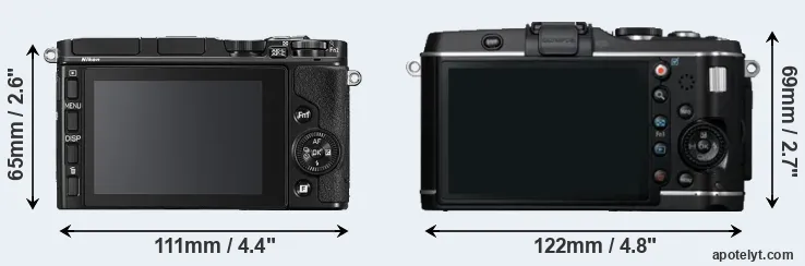 Comparison V3 or E-P3 rear