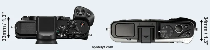 Compare V3 versus E-P3 top