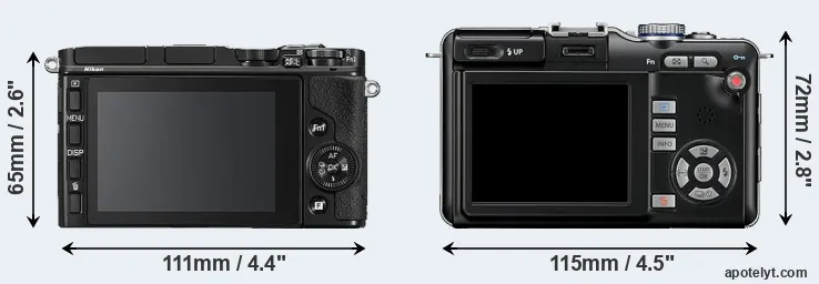 Comparison V3 or E-PL1 rear