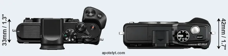 Compare V3 versus E-PL2 top