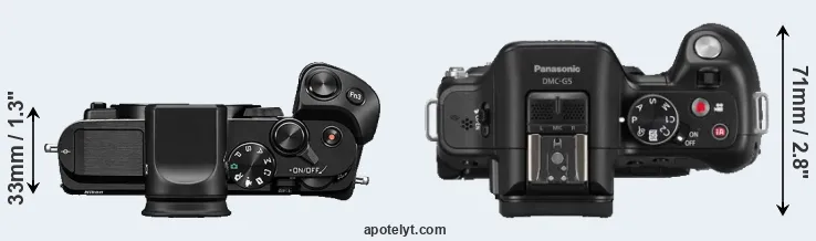 Compare V3 versus G5 top