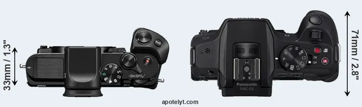 Compare V3 versus G6 top