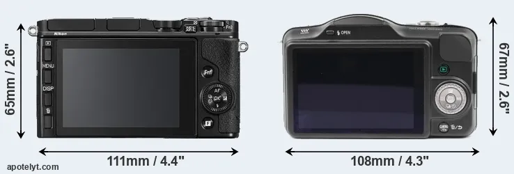 Comparison V3 or GF3 rear