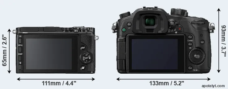 Comparison V3 or GH4 rear