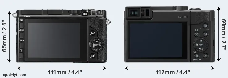 Comparison V3 or TZ95 rear