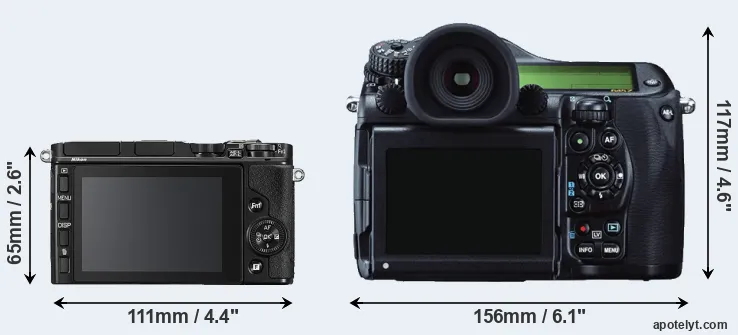Comparison V3 or 645Z rear
