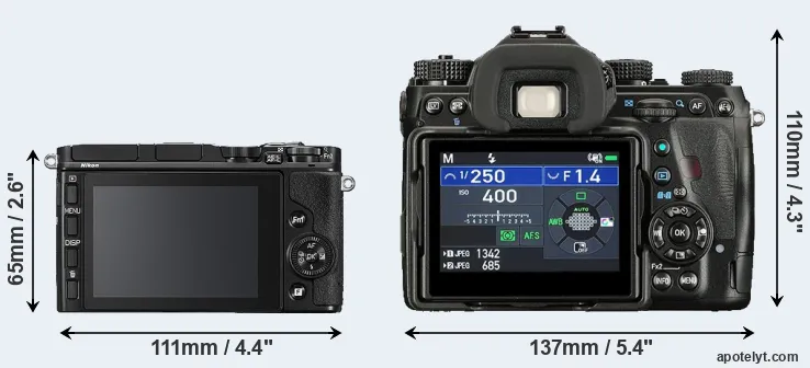 Comparison V3 or K-1 II rear