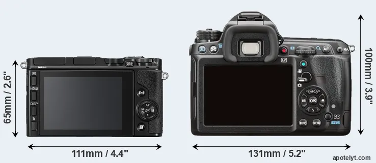 Comparison V3 or K-3 II rear