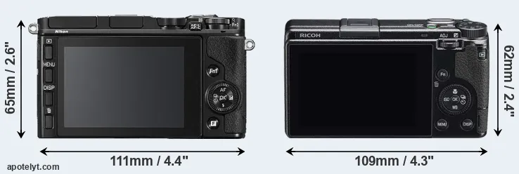 Comparison V3 or GR IIIx rear