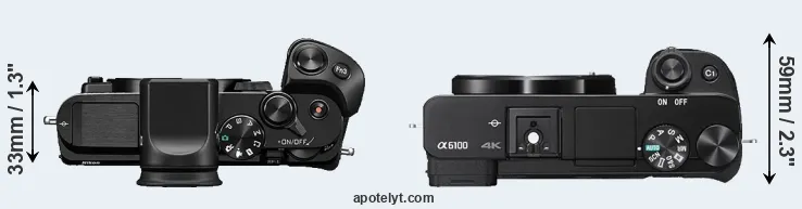 Compare V3 versus A6100 top