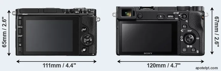 Comparison V3 or A6300 rear